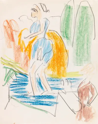 Cirkusscen av Ernst Ludwig Kirchner