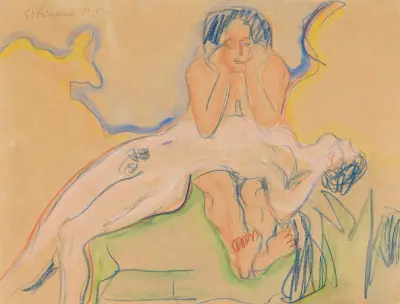 Zwei Akte av Ernst Ludwig Kirchner