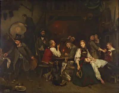 The Morning after the Festival av Ludwig Knaus