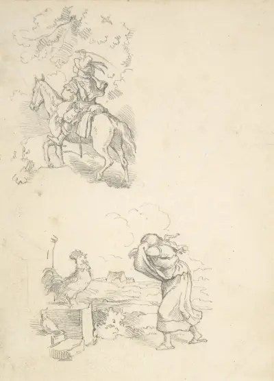 Two Designs for Illustration, Adrian Ludwig Richter
