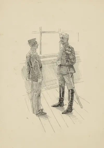 Militair in gesprek met Fourier av Hendrik Maarten Krabbé