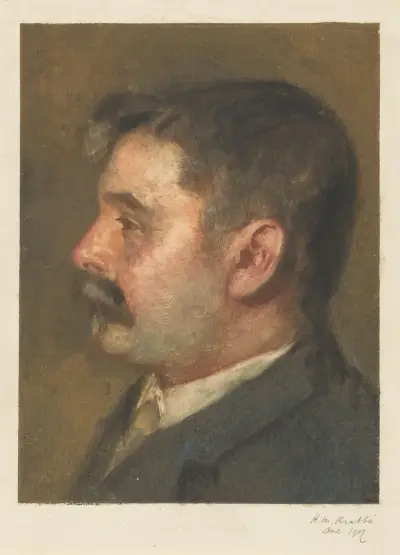 Portrait of a man av Hendrik Maarten Krabbé