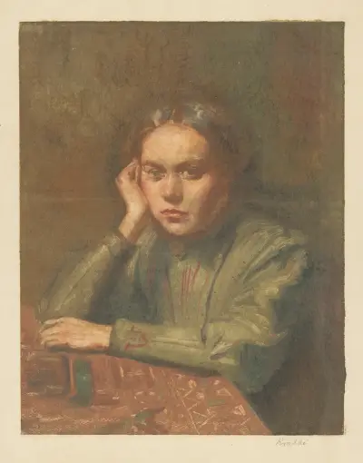 Portrait of a woman av Hendrik Maarten Krabbé