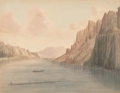 Below The Dalles, Columbia River av James Madison Alden