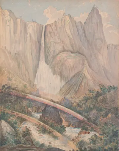 Bridal Veil, Yosemite Valley av James Madison Alden