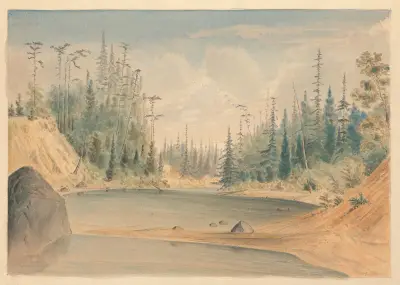 Nanaimo River, Vancouvers Island av James Madison Alden