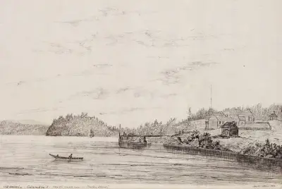 Old Astoria – Columbia R. from the beach near the ‘Union House av James Madison Alden