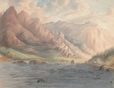 Rapids. Columbia R. av James Madison Alden