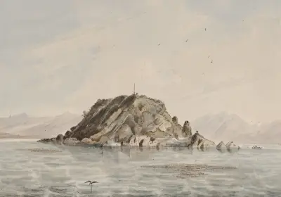The ‘Deadman’s Island’ Pedro Bay Calif. av James Madison Alden