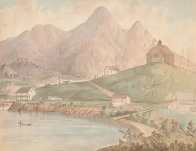 Upper Cascades, Columbia River av James Madison Alden