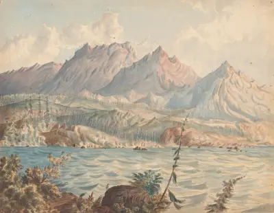 View on Cascade Portage – Columbia R. av James Madison Alden