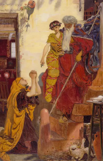 Elijah And The Widow’s Son, 1864 av Ford Madox Brown