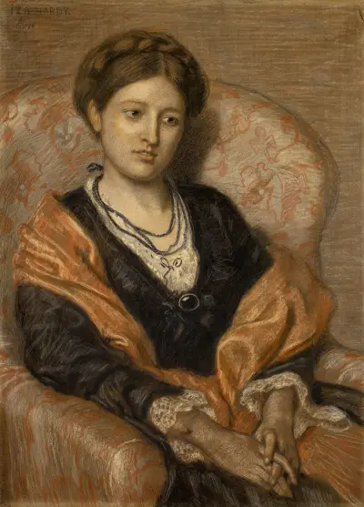 Portrait of Miss Iza Duffus Hardy av Ford Madox Brown