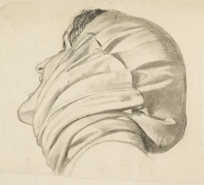 The Spirit of Justice – Study for the Head of the Widow av Ford Madox Brown
