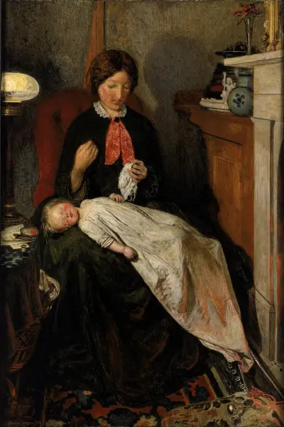 Waiting- An English Fireside Of 1854-55 av Ford Madox Brown