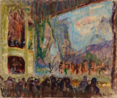 Interiör från Finlands nationalopera av Magnus Enckell