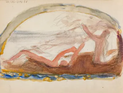 Skiss till Guldåldern av Magnus Enckell