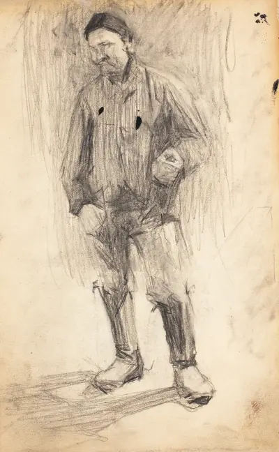 Bondgubbe, skiss av Magnus Enckell