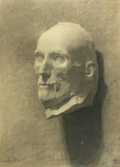Manshuvud av Magnus Enckell