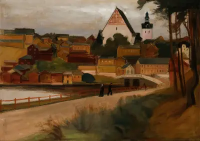 Näköala Porvoosta av Magnus Enckell