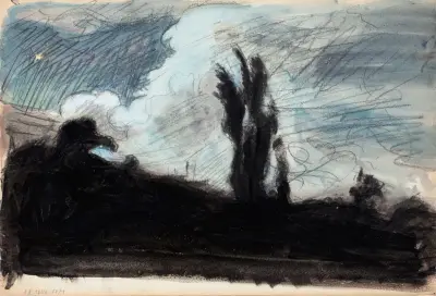 Öinen maisema av Magnus Enckell