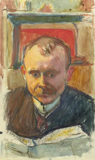 Portrait of Edvard Richter av Magnus Enckell