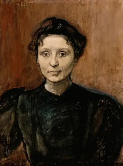 Porträtt av skulptören Madeleine Jouvray av Magnus Enckell
