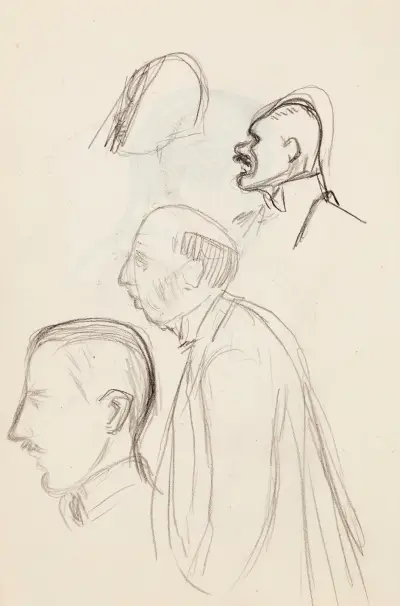 Portraits of Men, Sketch av Magnus Enckell
