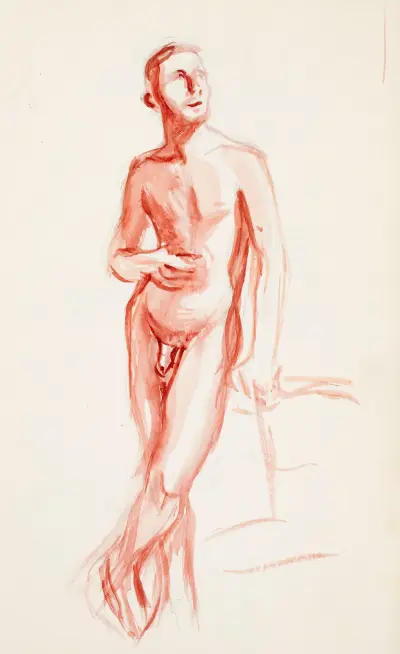 Stående naken man av Magnus Enckell