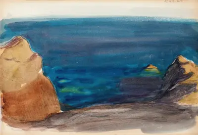 Rantamaisema, luonnos av Magnus Enckell
