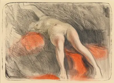 Liggande naken av Magnus Enckell