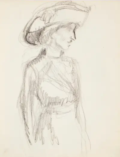Fru Anni Lagerborg, skiss av Magnus Enckell