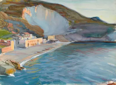 Kustlandskap från Neapelområdet av Magnus Enckell