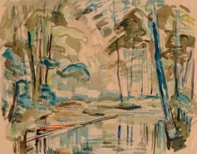 Liten sjö av Magnus Enckell