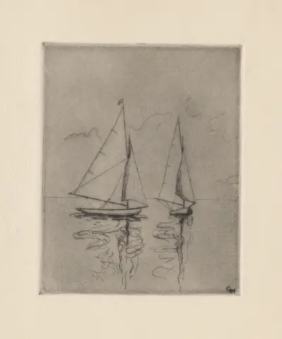 2 bateaux à voile ‘auc reflets’ von Marc Gonthier