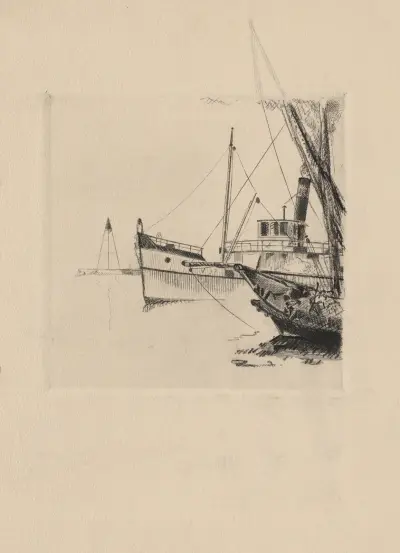 Chaland et barque von Marc Gonthier