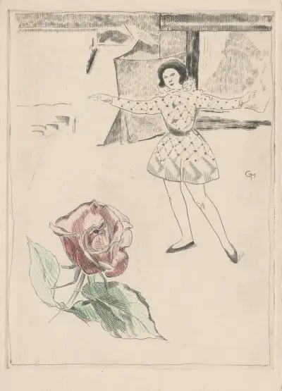 Danseuse à la rose av Marc Gonthier