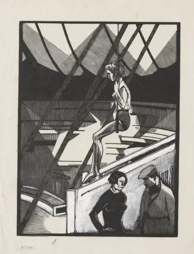 Femme au trapèze av Marc Gonthier