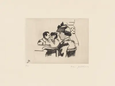 Femme de profil et couple, Dôme av Marc Gonthier