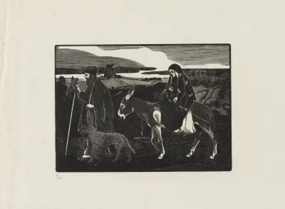 Fuite en Egypte (avec chien) (1942_1920-1954), 1954 av Marc Gonthier