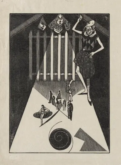 La mort guettant le cirque. von Marc Gonthier