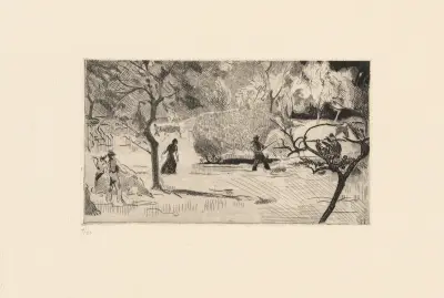 Höskörd IV (med kärra) av Marc Gonthier