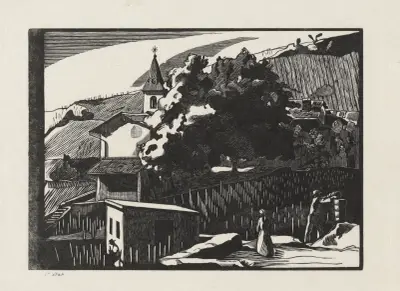 St. Ginier, villa, Sierre (vid vindruvsplockarna) av Marc Gonthier