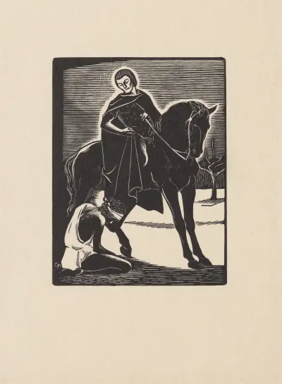 St. Martin hos den fattige (liten) av Marc Gonthier
