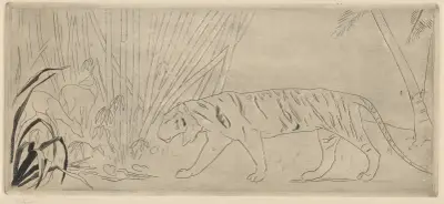 Tiger och hind av Marc Gonthier