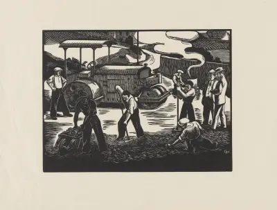 Travaux de la route von Marc Gonthier