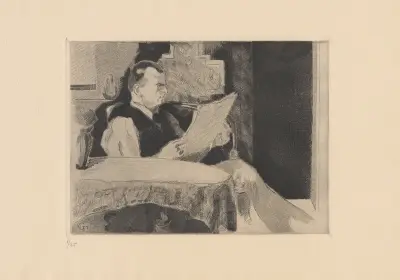 Werner Miller, läsaren (målare) av Marc Gonthier