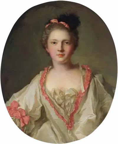 Portrait of Marie-Thérèse Geoffrin (1715-1791), Marquise de la Ferté-Imbault av Jean-Marc Nattier