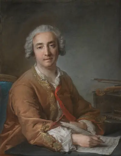 Portrait of the composer Joseph-Nicolas-Pancrace Royer av Jean-Marc Nattier