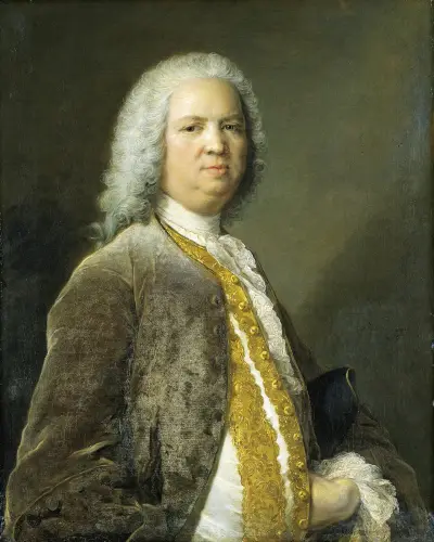 Porträtt av Frankfurtbankiren Johann Georg Leerse av Jean-Marc Nattier